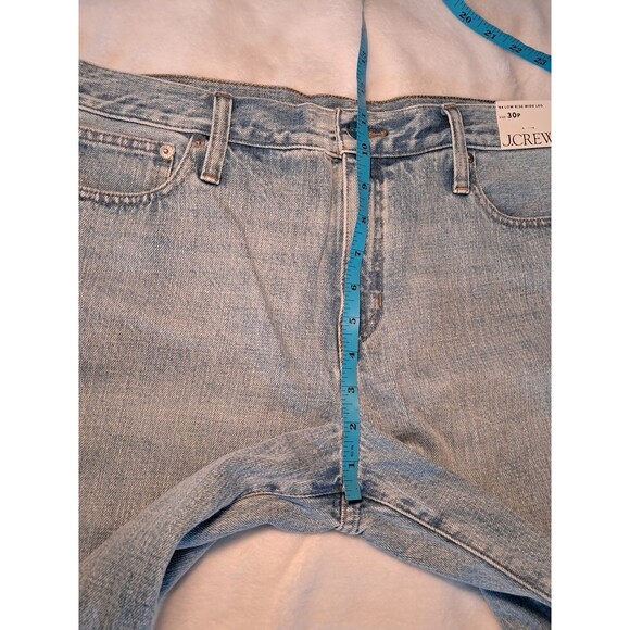 J.Crew '84 Rise Wide Leg Denim Jeans In Synniva Wash CH959 $148 Size 30P NWT - Picture 10 of 12